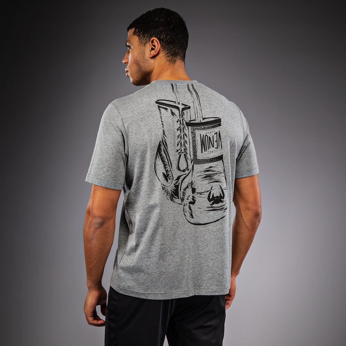 Venum Fight Icon Katoenen T-shirt - Licht Gemêleerd Grijs