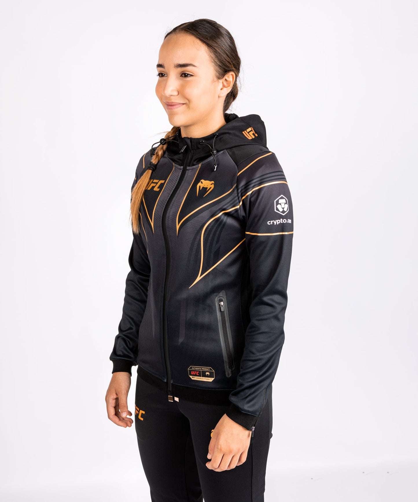 UFC Venum Gepersonaliseerde Authentic Fight Night 2.0 Vrouwen Walkout Hoodie - Champion