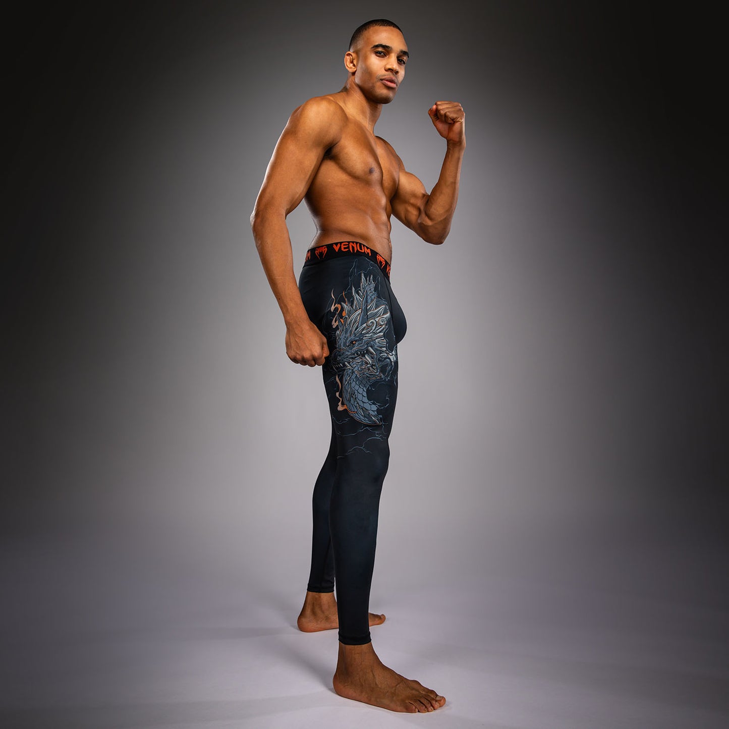 Venum Thunder Dragon Spats – Zwart/Grijs/Koper