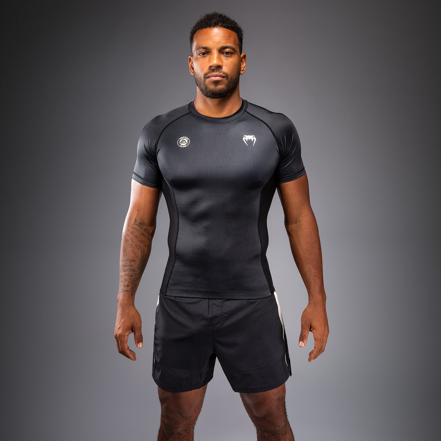 Venum x Roger Gracie Academy Rashguard met korte mouwen - Zwart