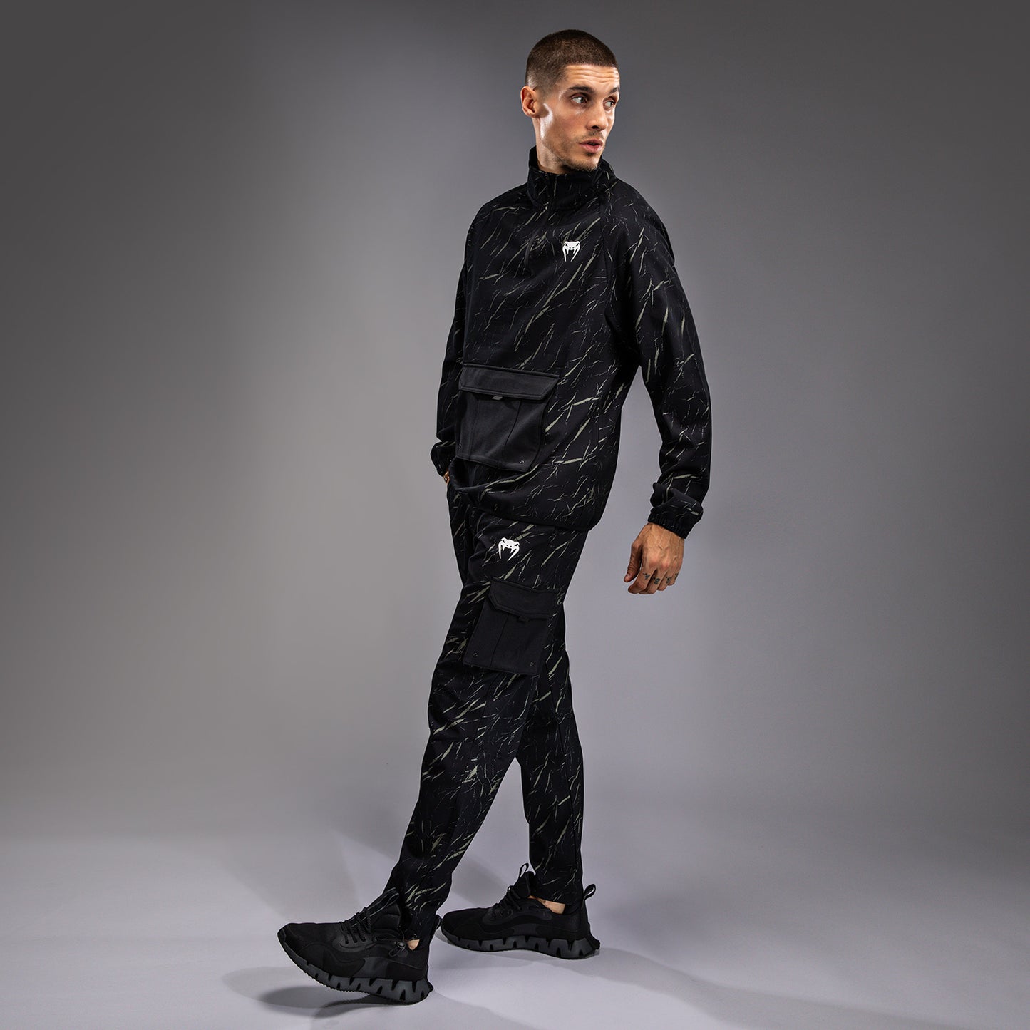 Venum Trooper Heren Trainingsjack - Zwart/Steen Zand