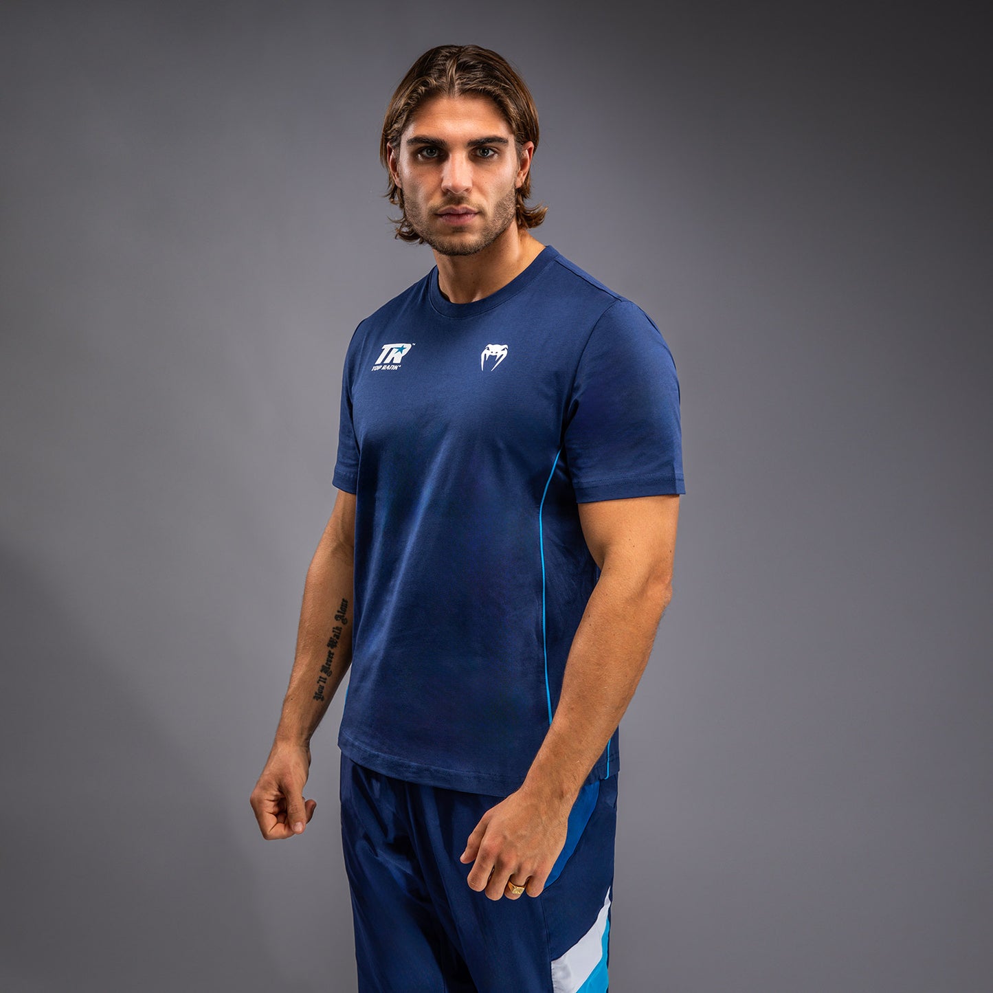 Venum x Top Rank Original Heren T-Shirt - Marineblauw