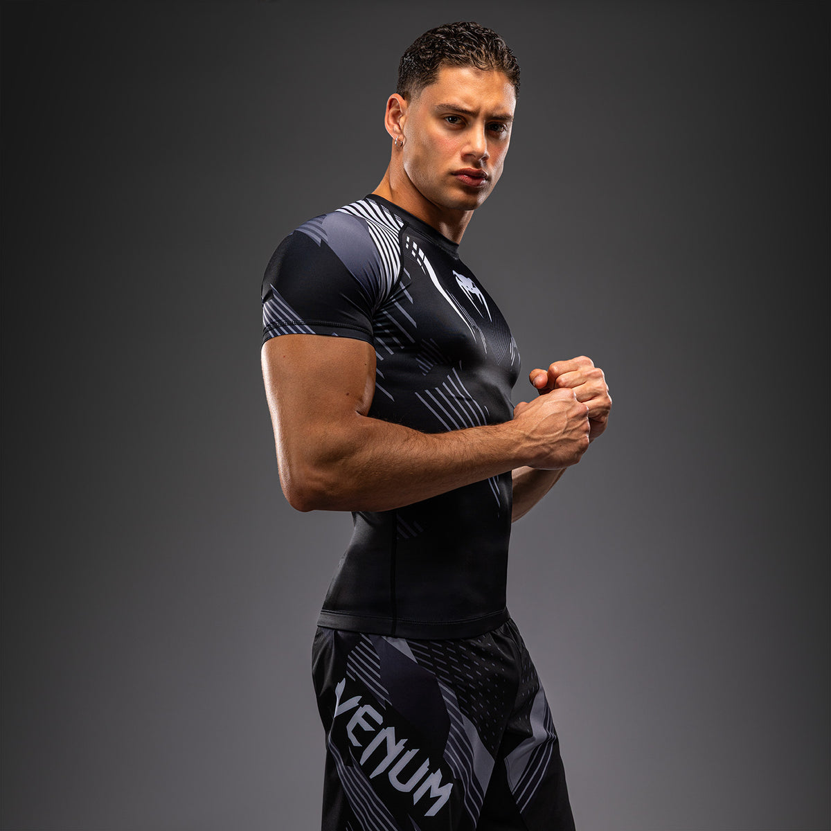 Venum No-Gi 6.0 Rashguard met korte mouwen - Zwart/Wit