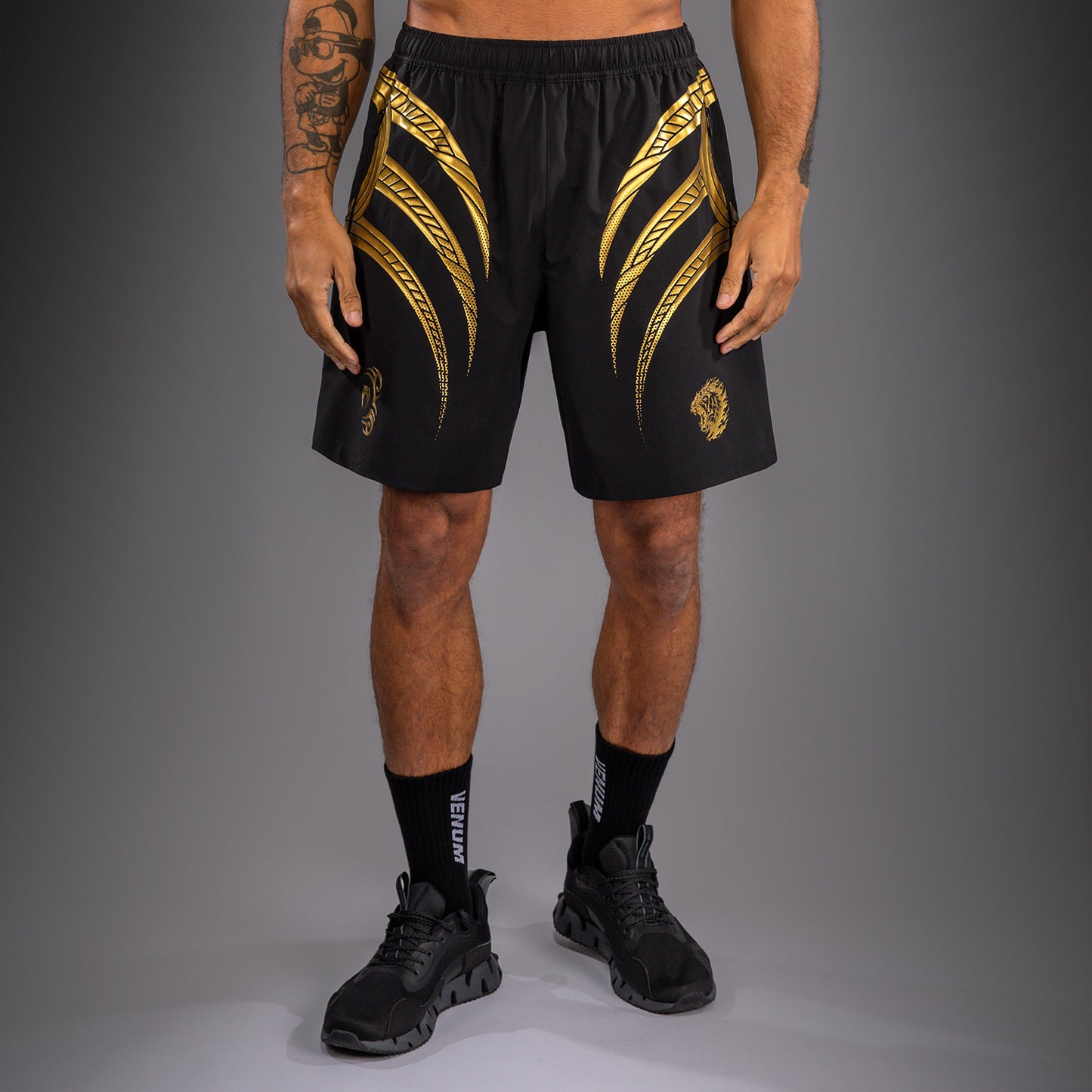 Venum x Mike Tyson Tiger Trainingsshorts - Zwart/Goud
