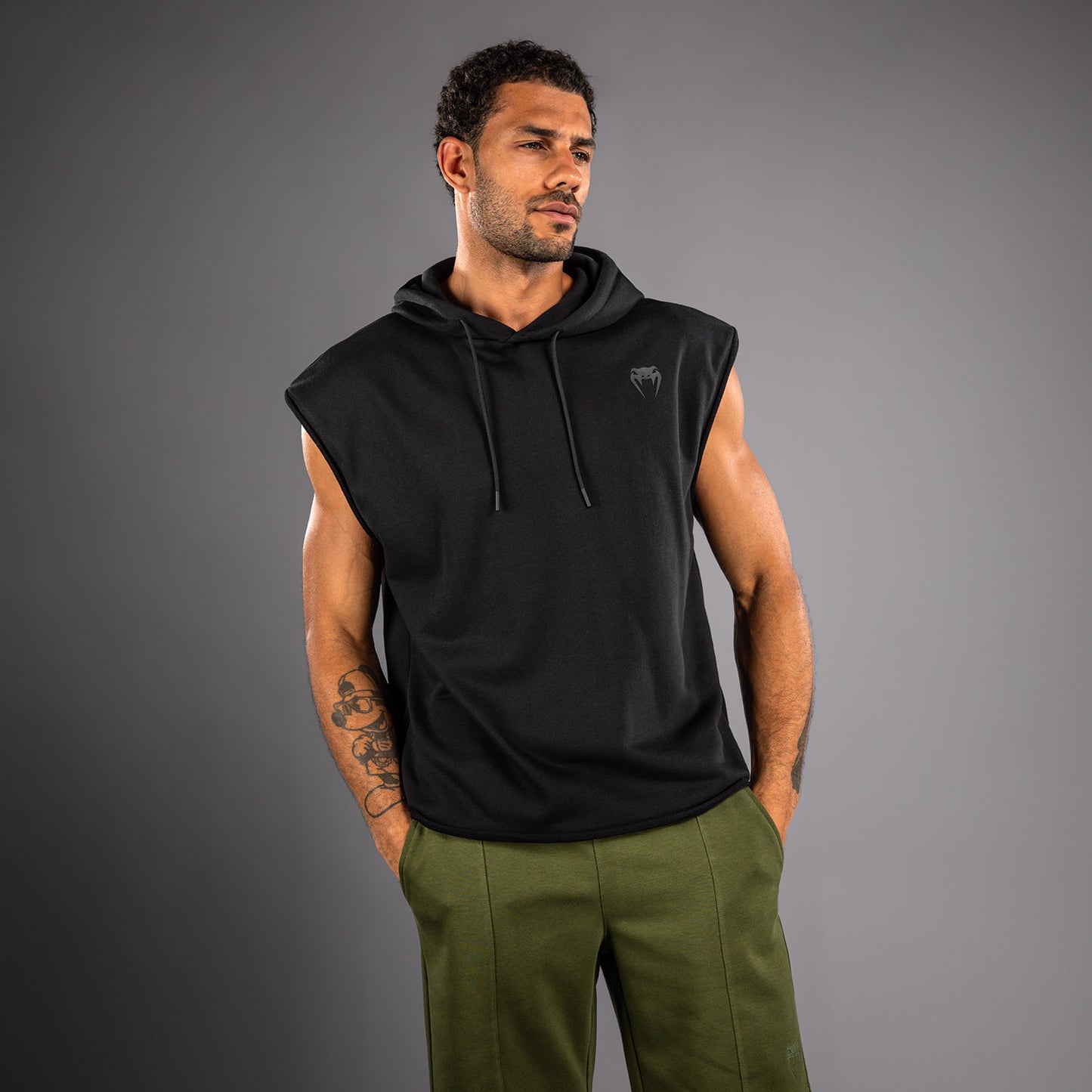 Venum Divide Mouwloos Hoodie - Zwart