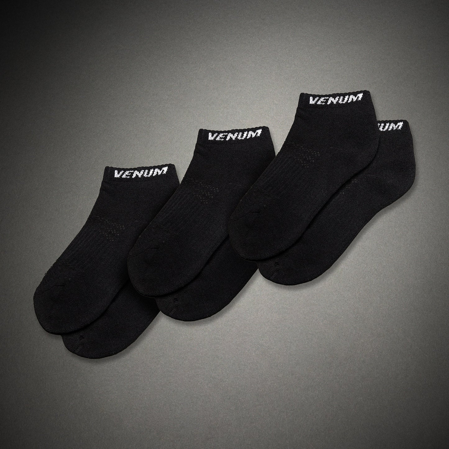Venum Essential Enkel Sokken (Set van 3 paar) – Zwart/Wit