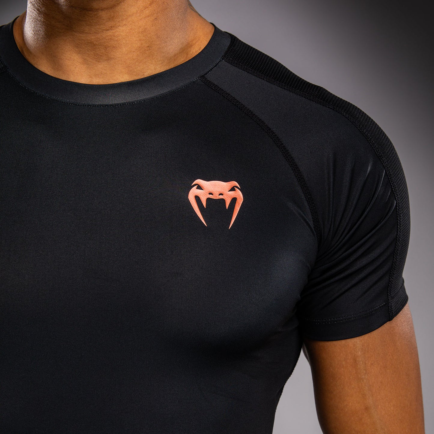 Venum Thunder Dragon Rashguard met korte mouwen – Zwart/Grijs/Koper
