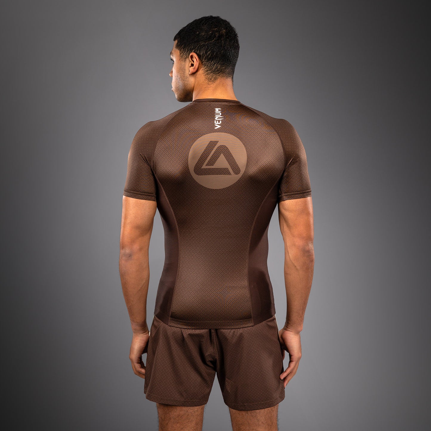 Venum x Roger Gracie Academy Rashguard met korte mouwen - Donkerbruin