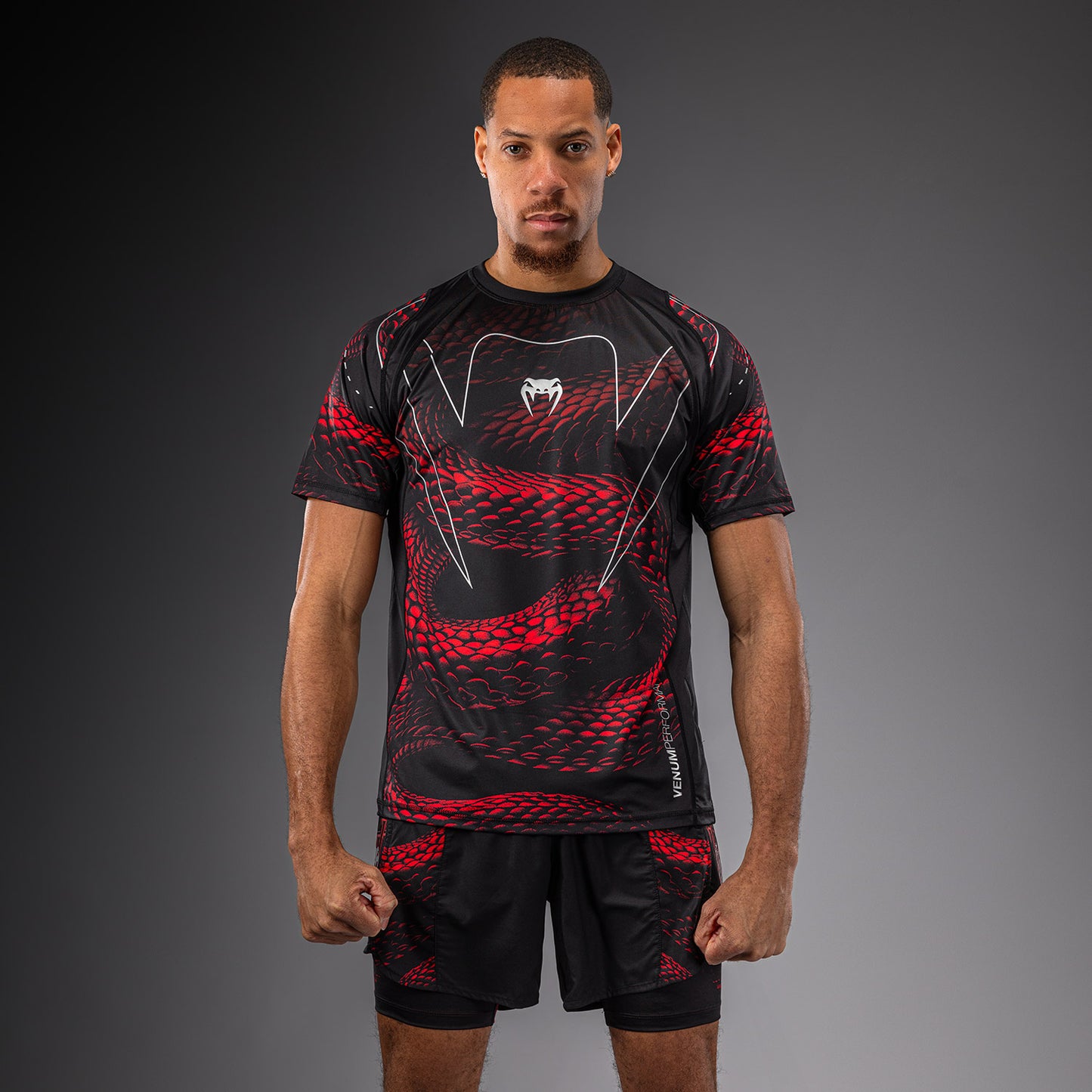 Venum Matupa Dry Tech T-shirt - Zwart/Rood/Zilver
