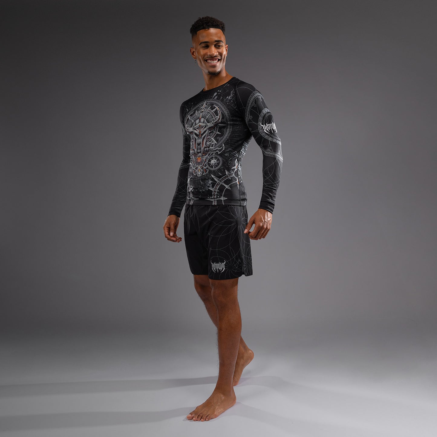 Venum Gladiator 5.0 Heren Lange Mouwen Rashguard - Zwart/Zilver