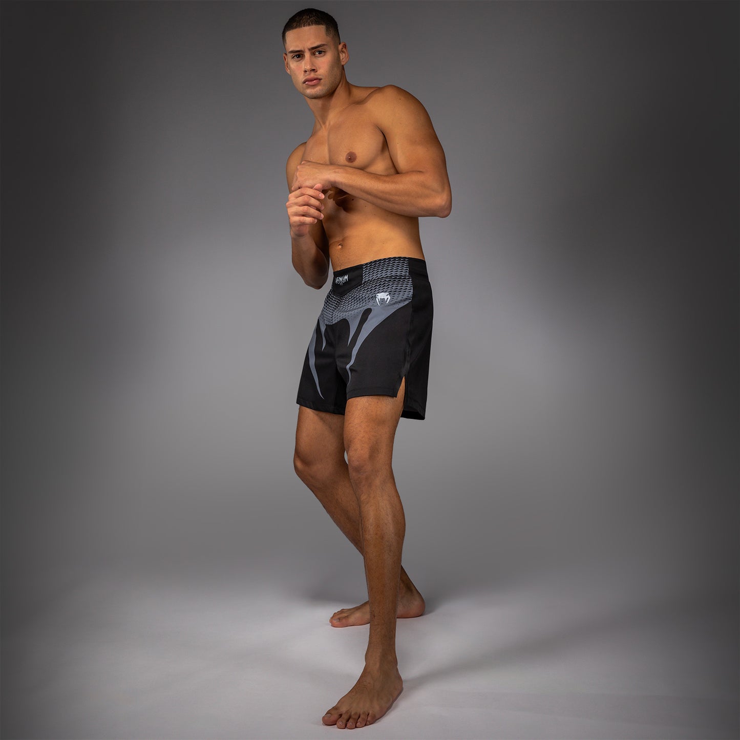 Venum No Gi Fightshorts - Zwart/Zilvergrijs