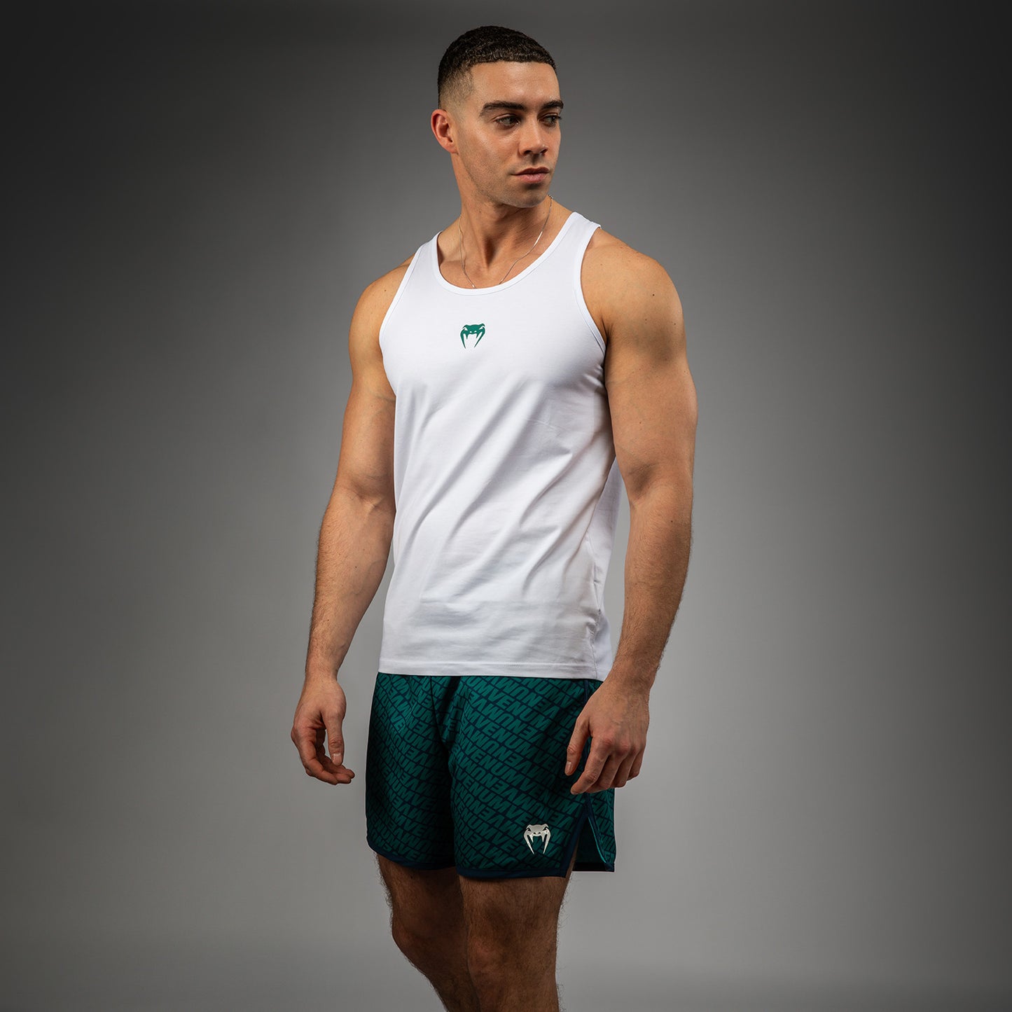 Venum Echo Tank Top - Wit/Emerald Groen