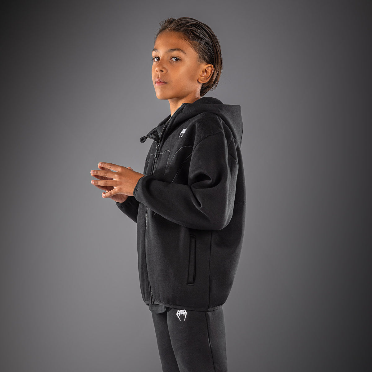 Venum Attack Fleece & Weave Trainingsjack voor kinderen - Zwart