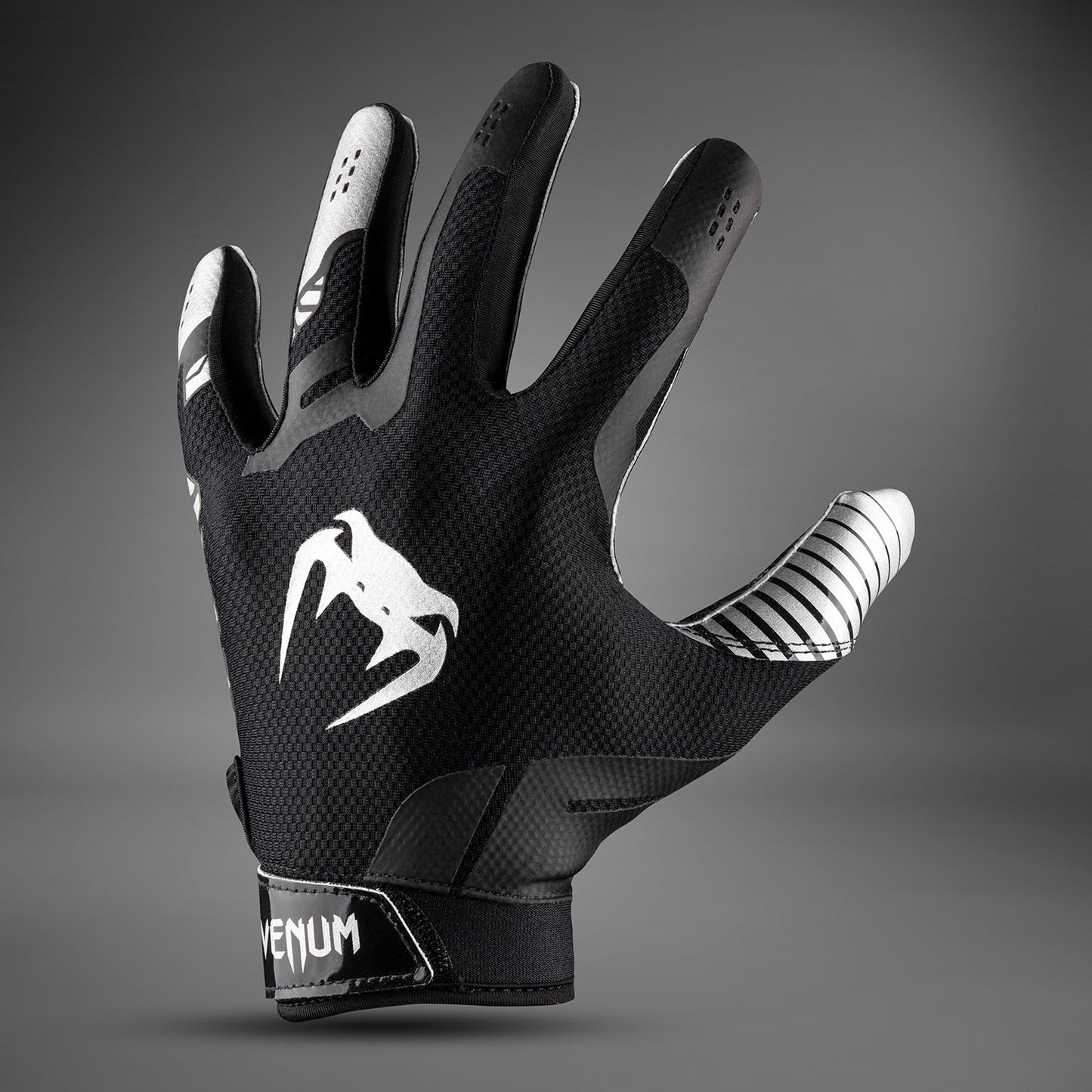 Venum Elite Voetbalhandschoenen - Zwart/Zilver