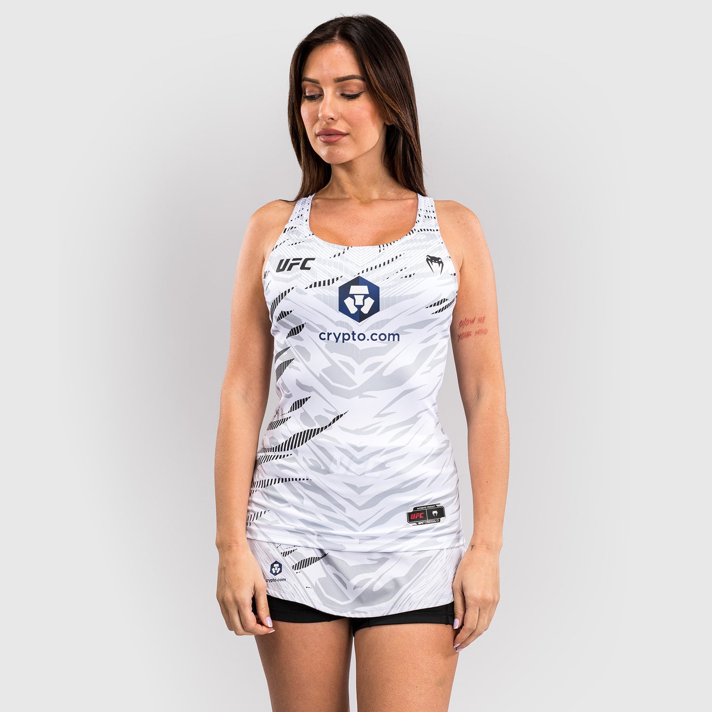 UFC Fusion by Venum Authentic Fight Night Strakke Top met Geïntegreerde BH voor Dames - Wit
