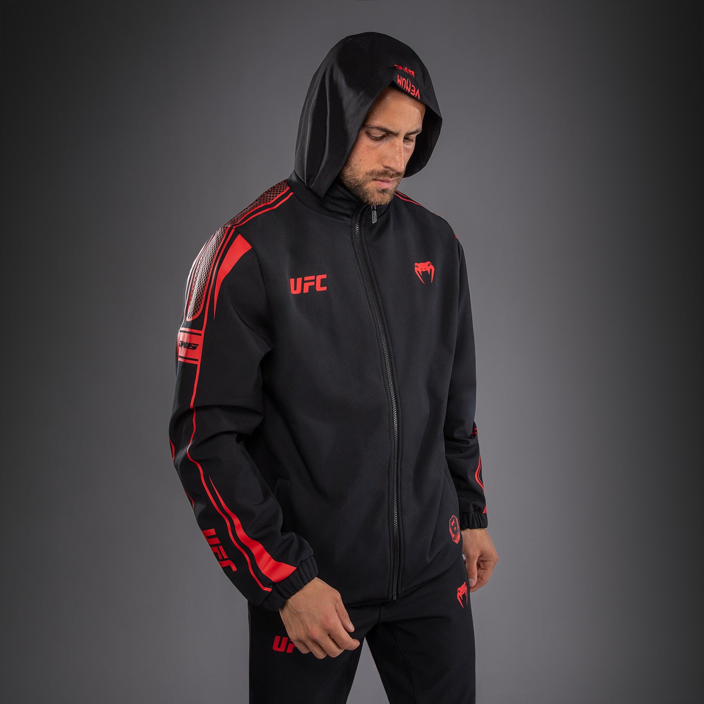 Venum UFC Unity by Venum Authentic Fight Week Heren Hoodie met Rits - Zwart