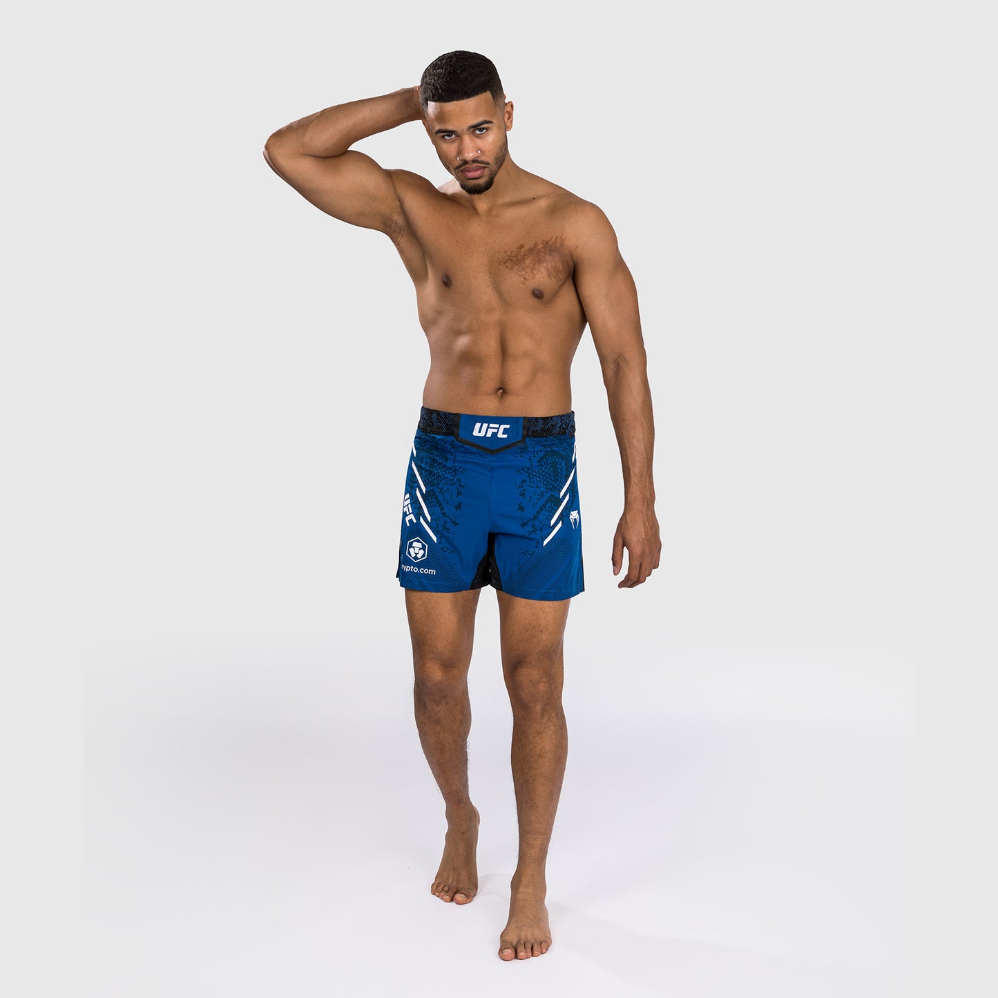 UFC Adrenaline by Venum Gepersonaliseerd Authentic Fight Night Heren Kort Gevecht - Korte Pasvorm - Blauw