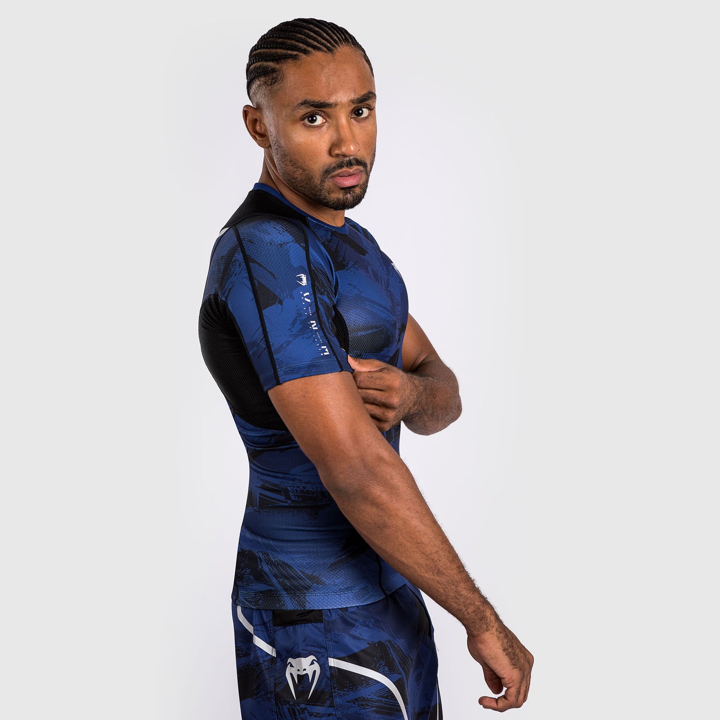 Venum Electron 3.0  Rashguard korte mouw - Marineblauw
