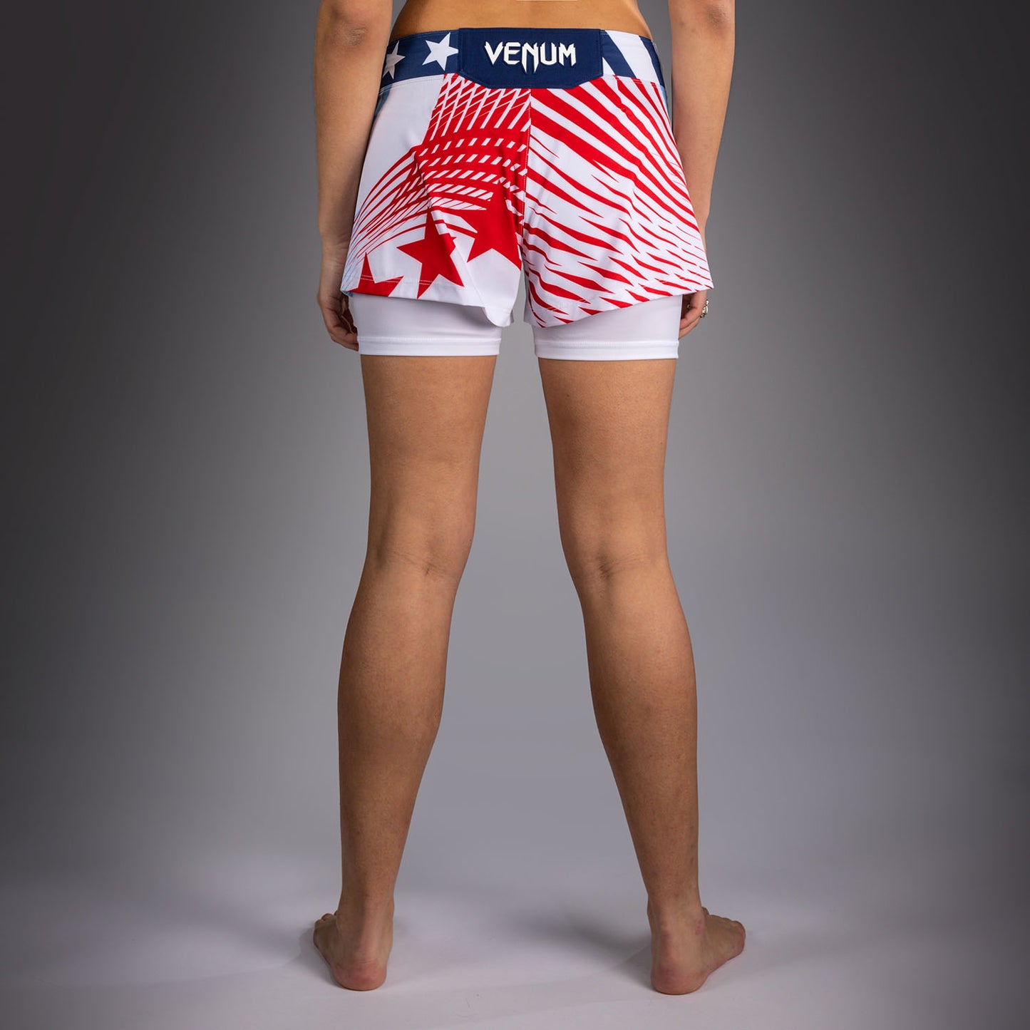 Official UFC Freedom 250 by Venum Authentic Fight Night Fight Shorts voor dames - Wit