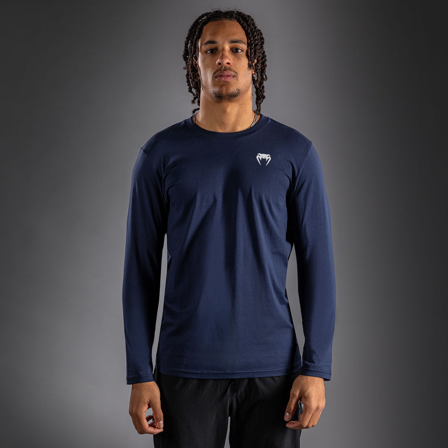 Venum Lineup T-shirt met lange mouwen Navy - Blauw/Wit