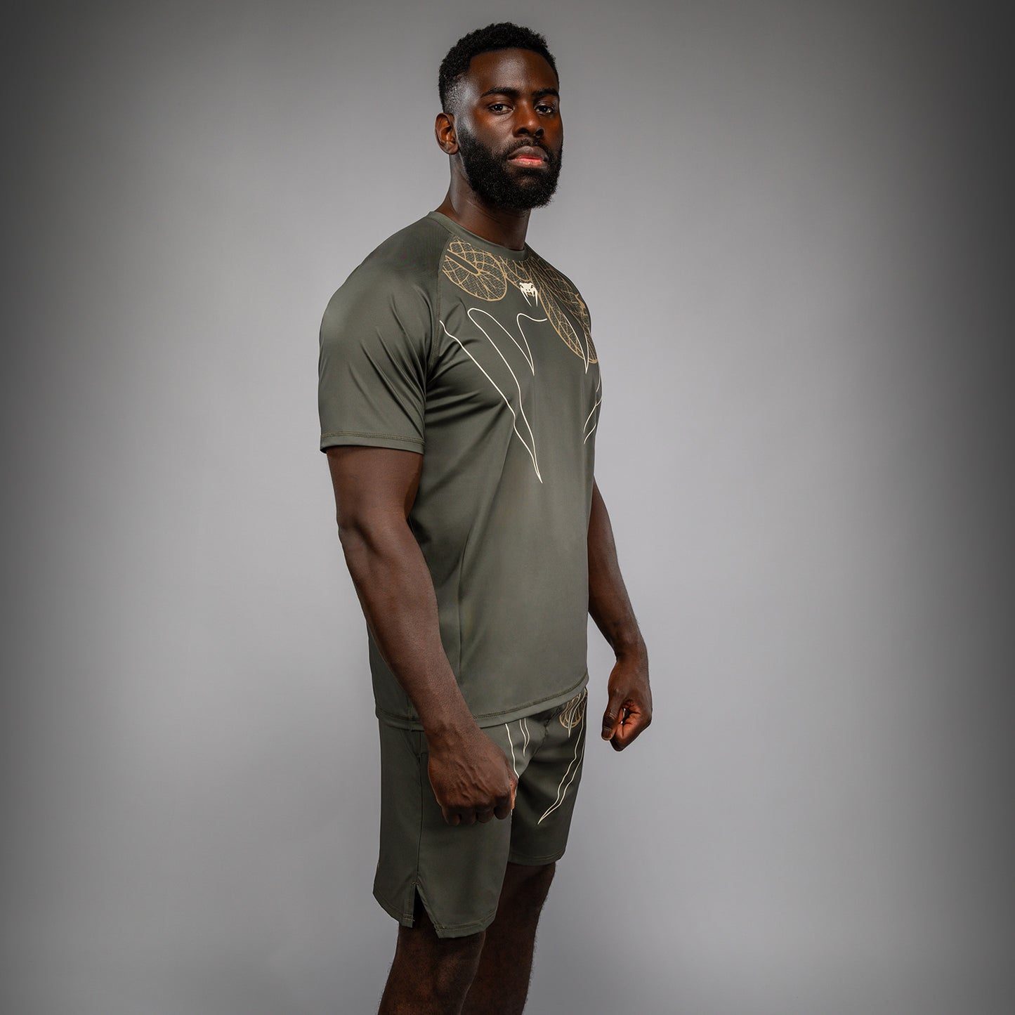 Venum Serpenti Dry Tech T-shirt – Khaki/Bronze/Ivoor