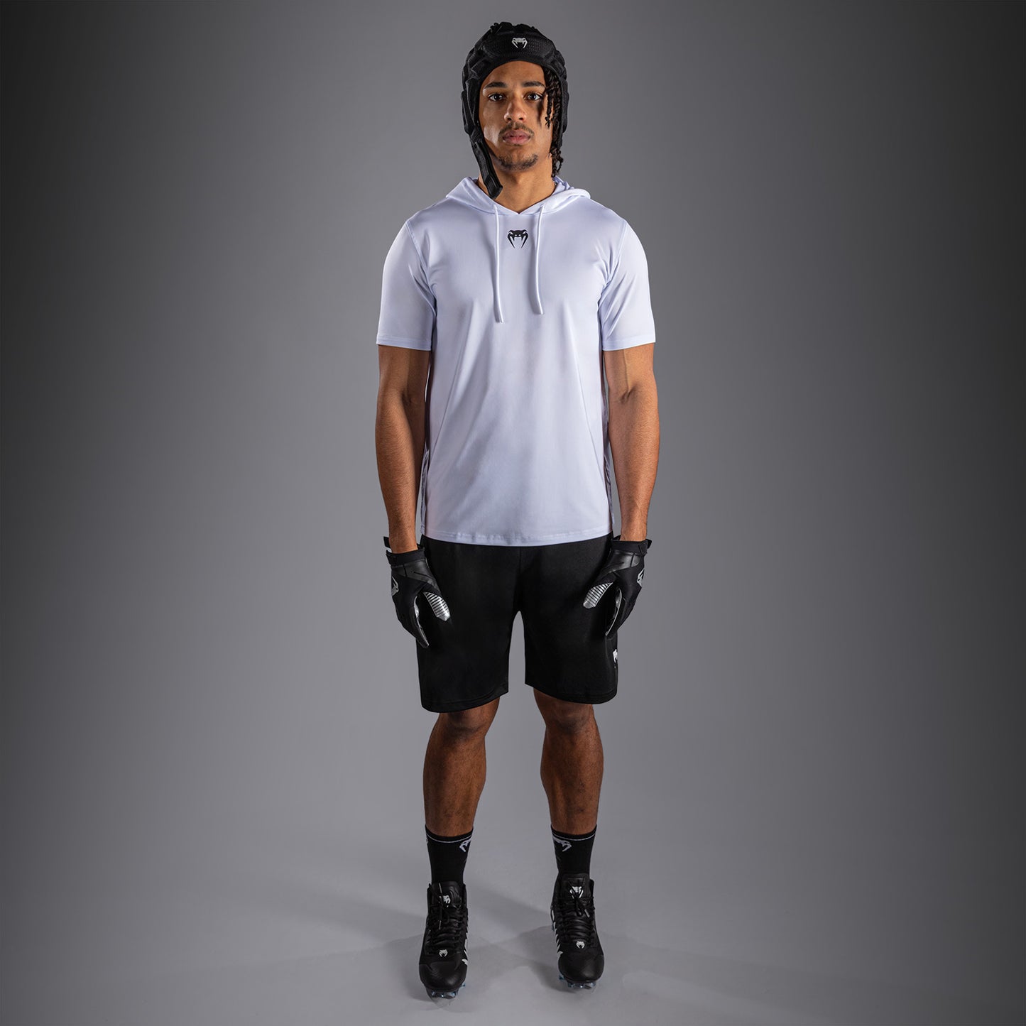 Venum Elite Dry Tech Hoodie met korte mouwen - Wit