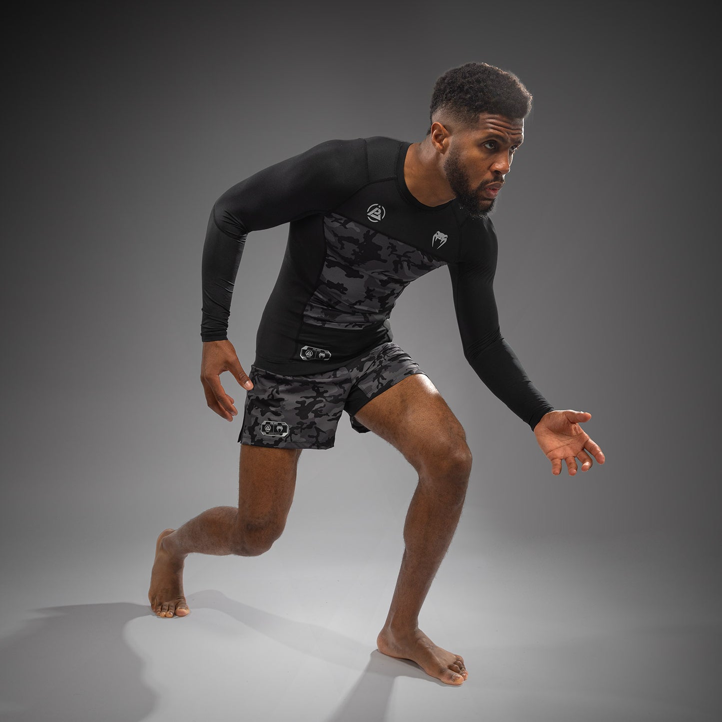 Venum x Polaris Long Sleeve Rashguard - Zwart/Stormgrijs