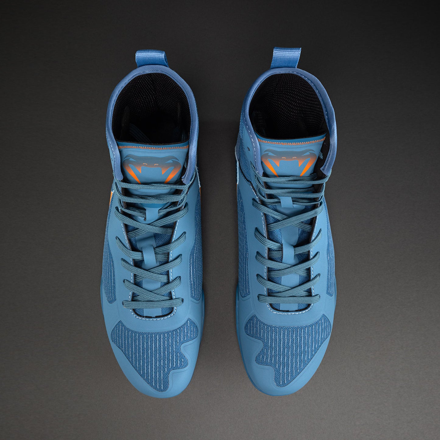 Venum Elite Neo Boksschoenen – Staalblauw/Oranje