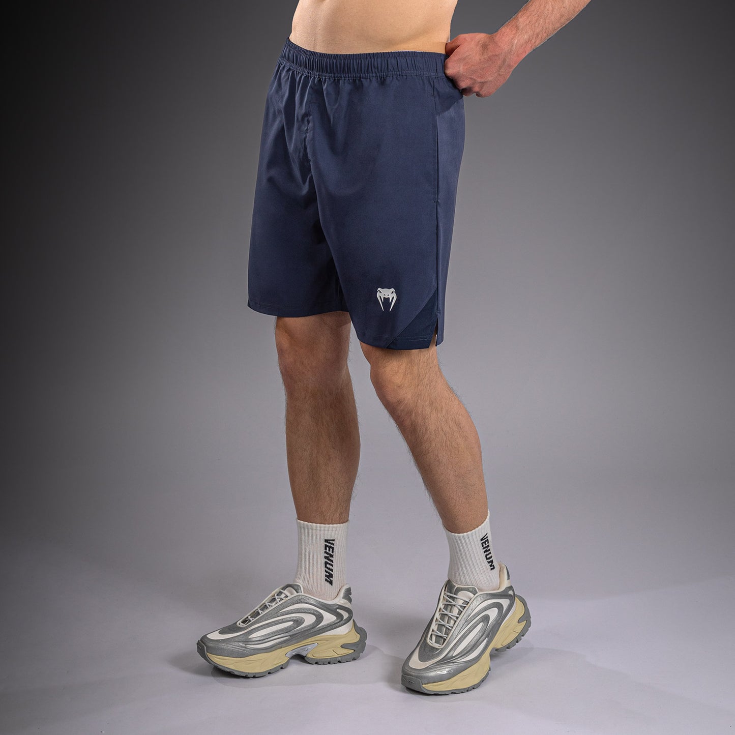 Venum Contender trainingsshort - Marineblauw/Wit