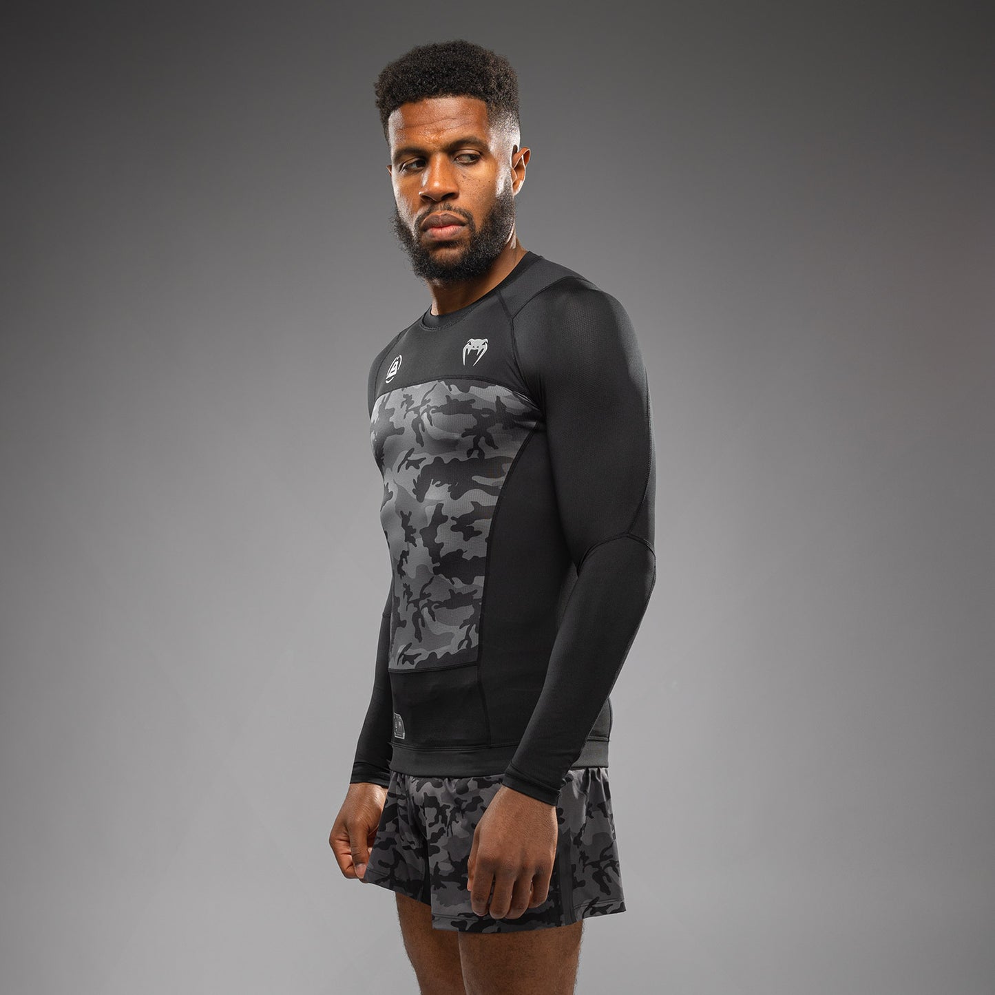 Venum x Polaris Long Sleeve Rashguard - Zwart/Stormgrijs