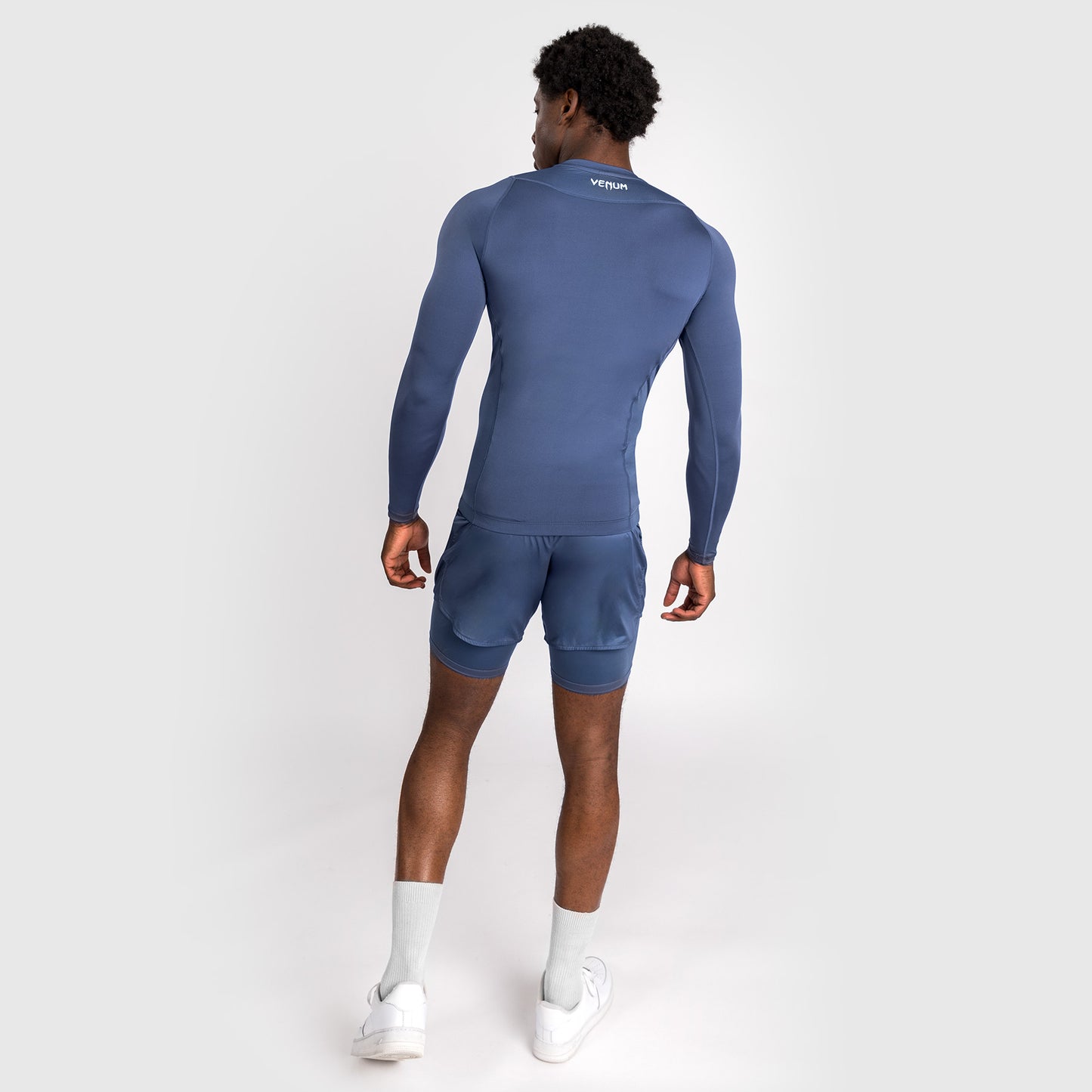 Venum Attack Heren Lange mouwen Rashguard - Navy Blauw
