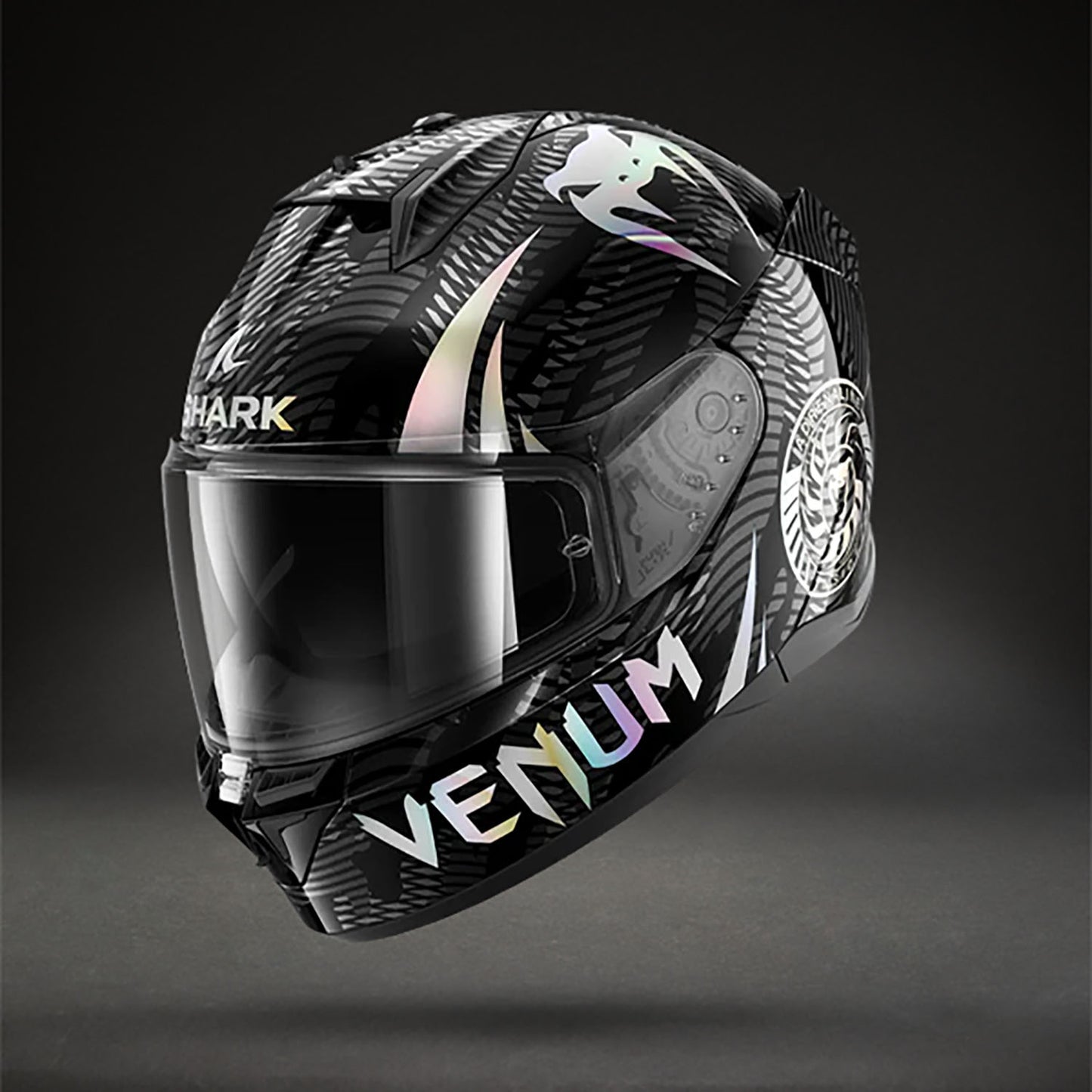 Venum x Shark D-SKWAL 3 Motorhelm – Zwart Chroom Antraciet