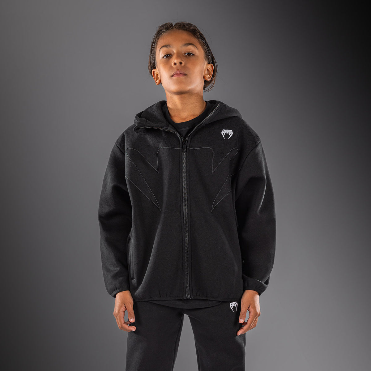 Venum Attack Fleece & Weave Trainingsjack voor kinderen - Zwart