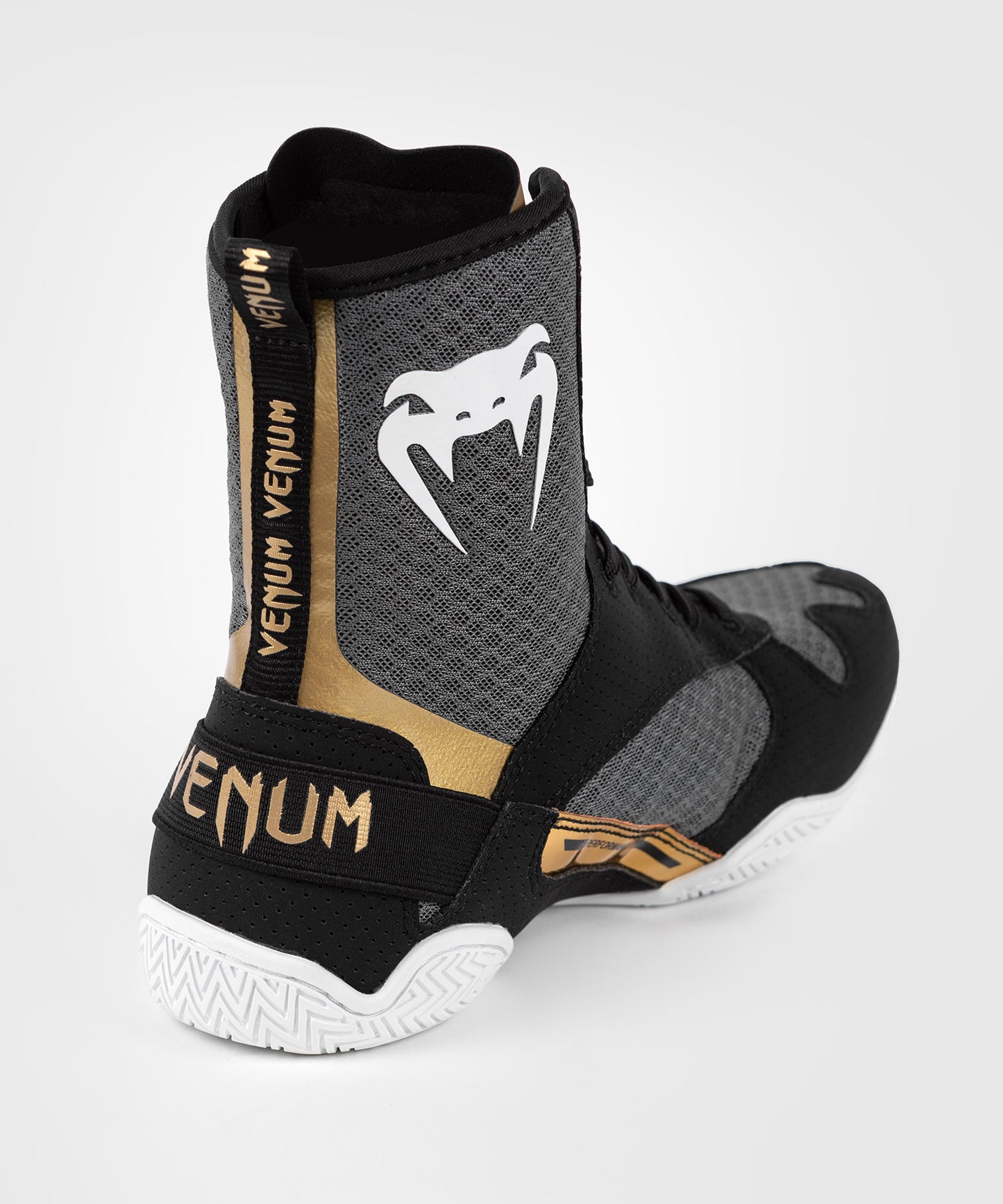 Venum Elite Boksschoenen - Zwart/Wit/Goud