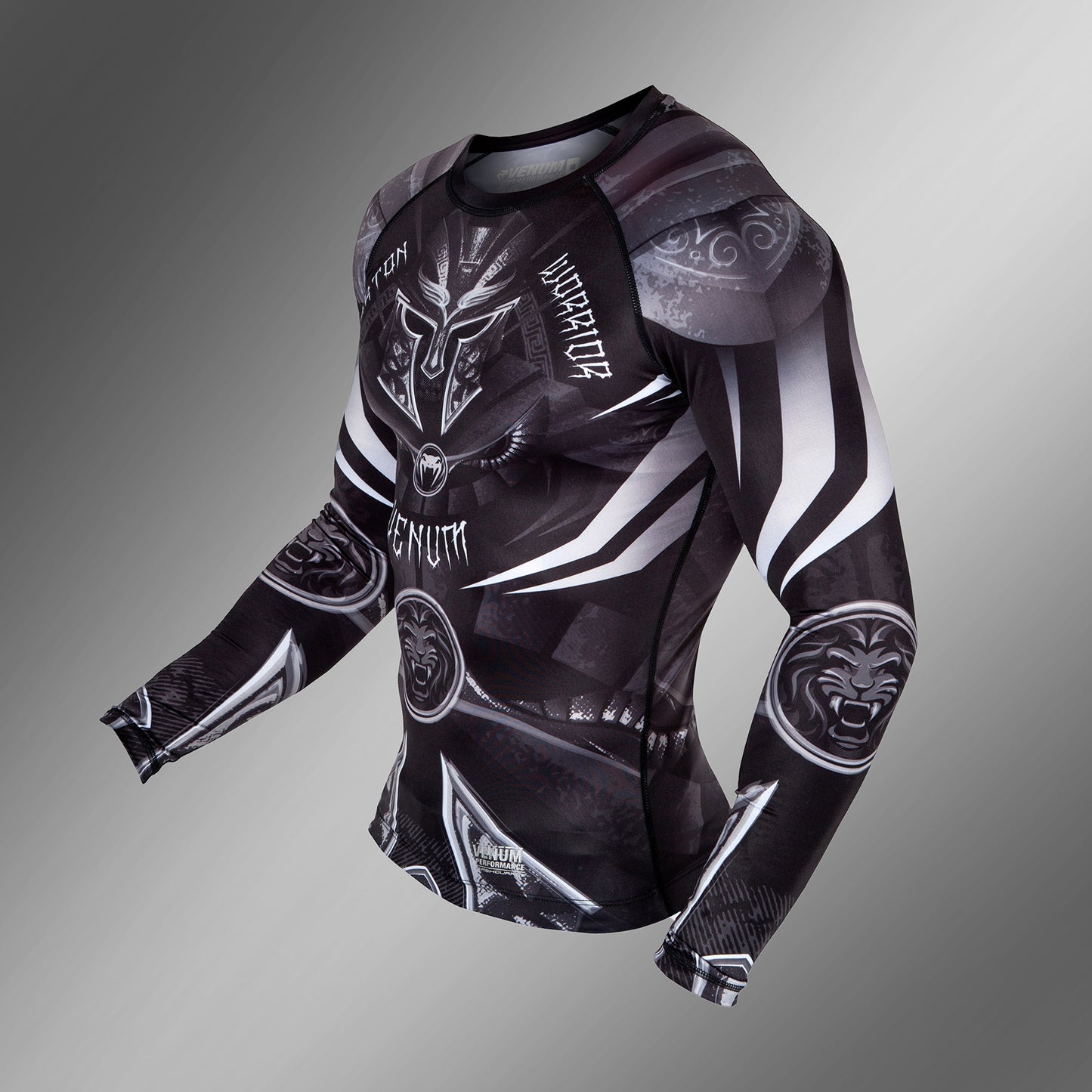 Venum Gladiator 3.0 Rashguard - lange mouwen - zwart/wit