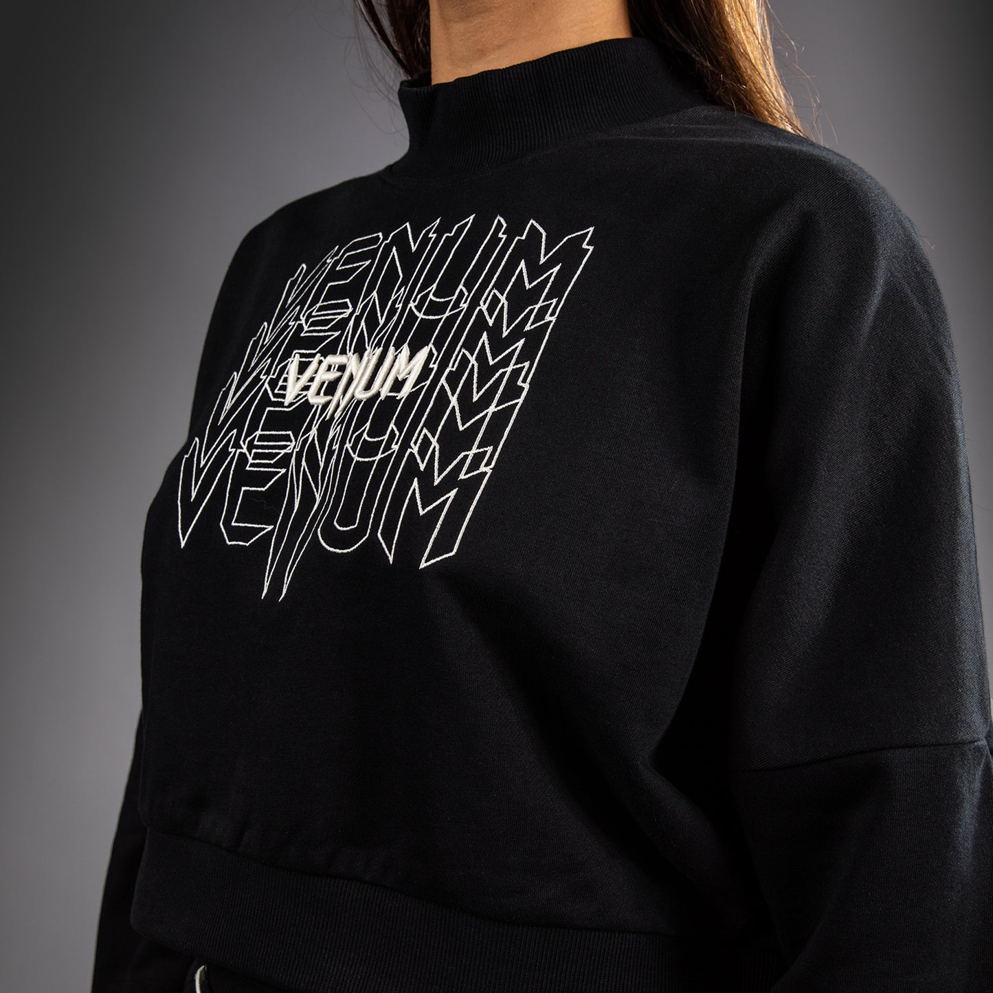 Venum Pulse Dames Cropped Sweatshirt - Zwart/Wit