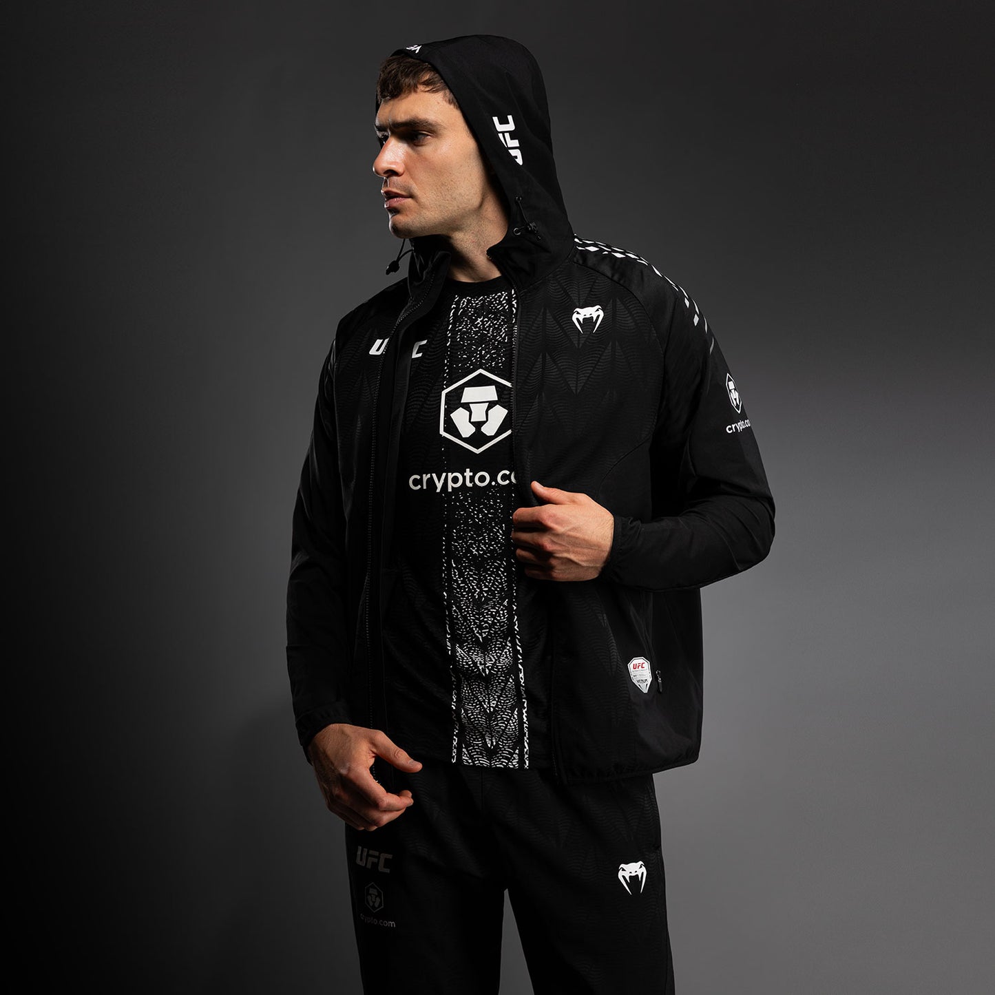 UFC Zenith by Venum Authentic Fight Night Walkout Hoodie Heren - Zwart