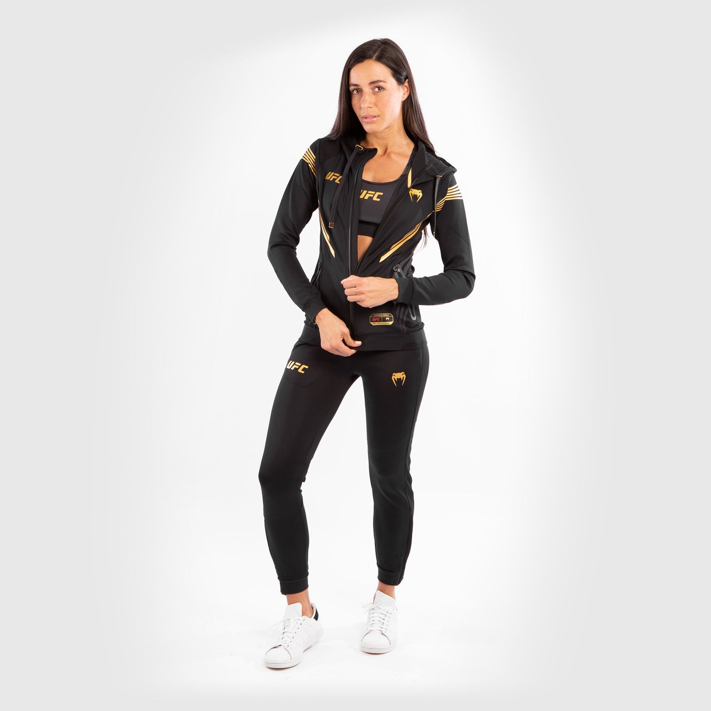 UFC Venum Gepersonaliseerd Authentic Fight Night Walkout Hoodie voor dames - Champion