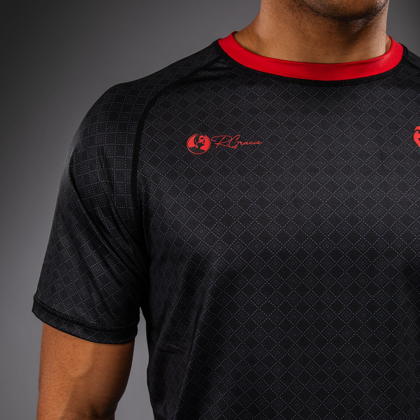 Venum x Roger Gracie Signature Dry Tech T-shirt - Zwart/Rood
