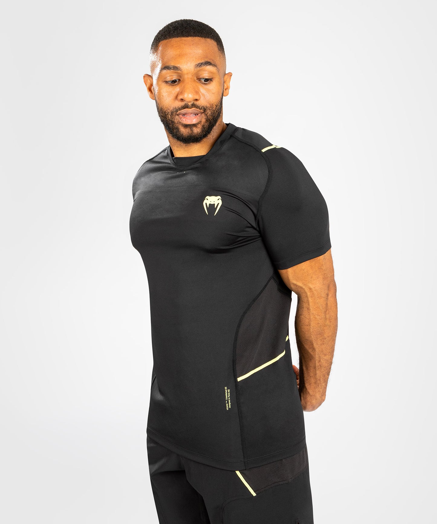 Venum Fusion 2.0  Heren Dry Tech T-Shirt - Zwart/Geel