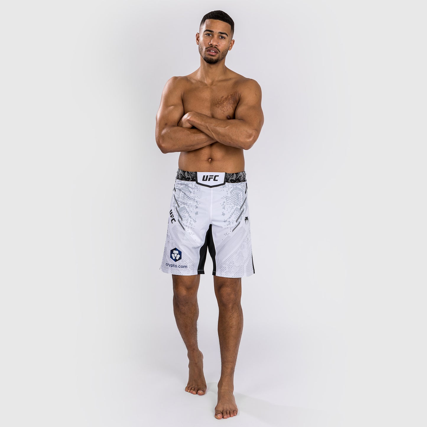 UFC Adrenaline by Venum Gepersonaliseerd Authentic Fight Night Heren Kort Gevecht - Lange Pasvorm - Wit