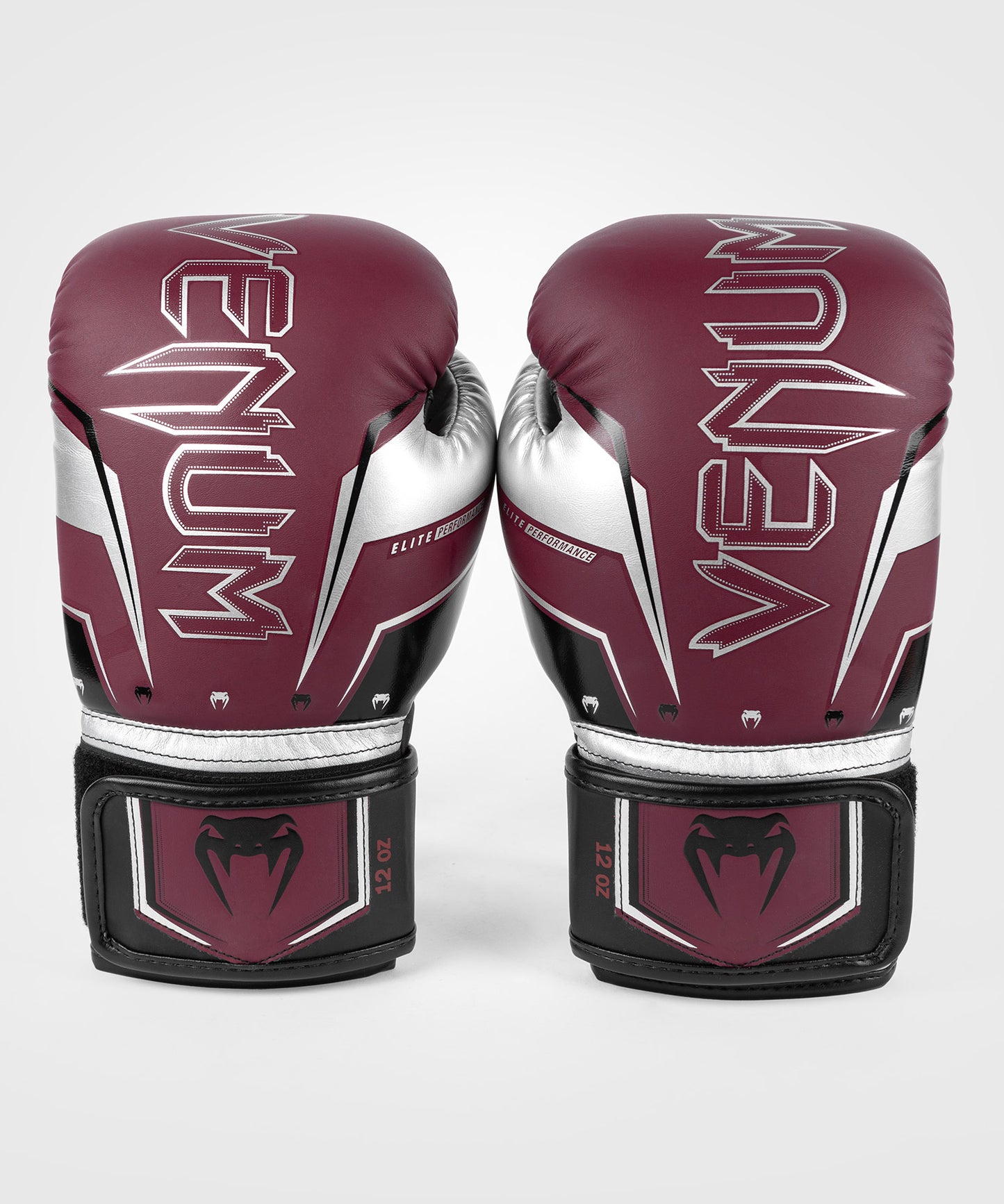 Venum Elite Evo Bokshandschoenen - Bourgondië/Zilver