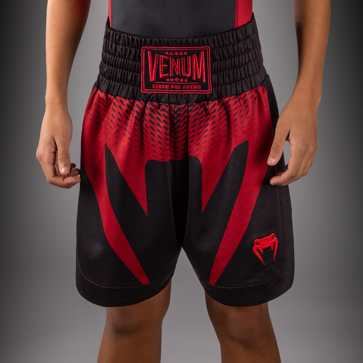 Venum Attack Boksshort voor Kinderen - Zwart/Rood
