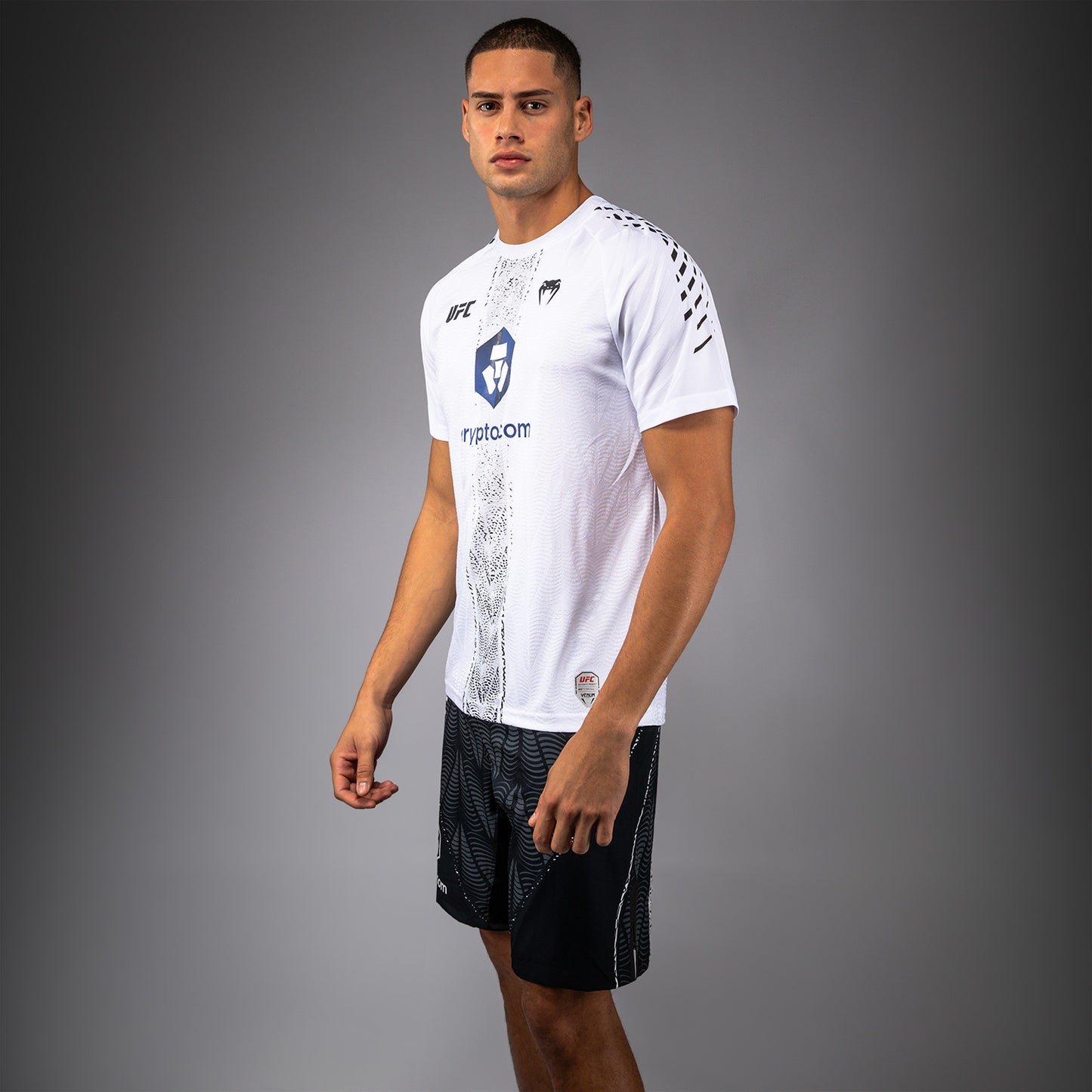 UFC Zenith by Venum Authentic Fight Night Officieel Walkout-shirt Heren Personalized - Wit