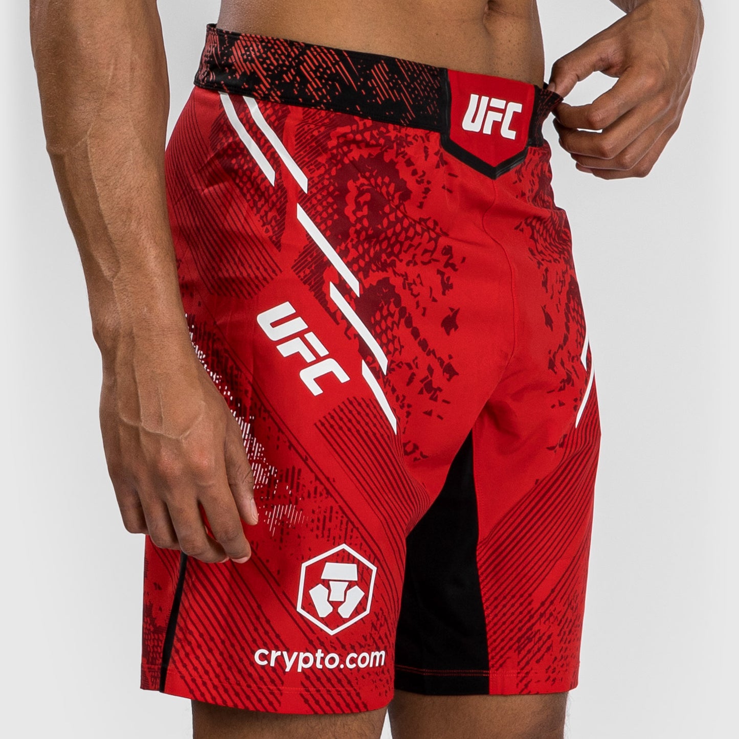 UFC Adrenaline by Venum Gepersonaliseerd Authentic Fight Night Heren Fight Short - Long Fit - Rood