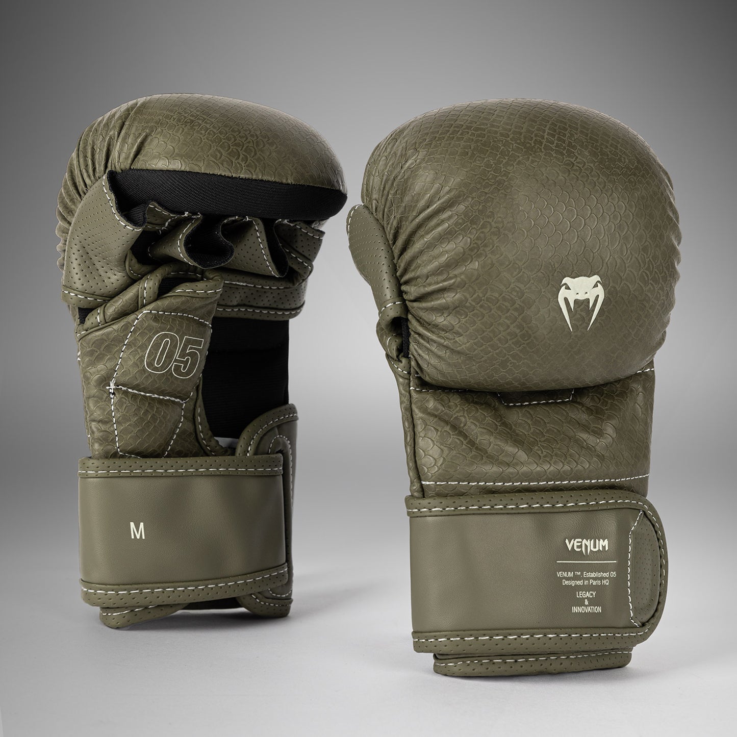 Venum Impact Evo Scales MMA Sparringshandschoenen – Legergroen