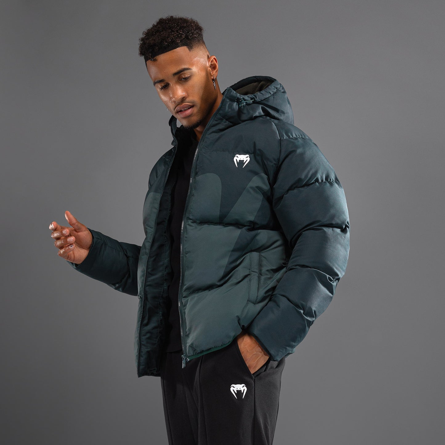 Venum Attack Donsjack - Legergroen