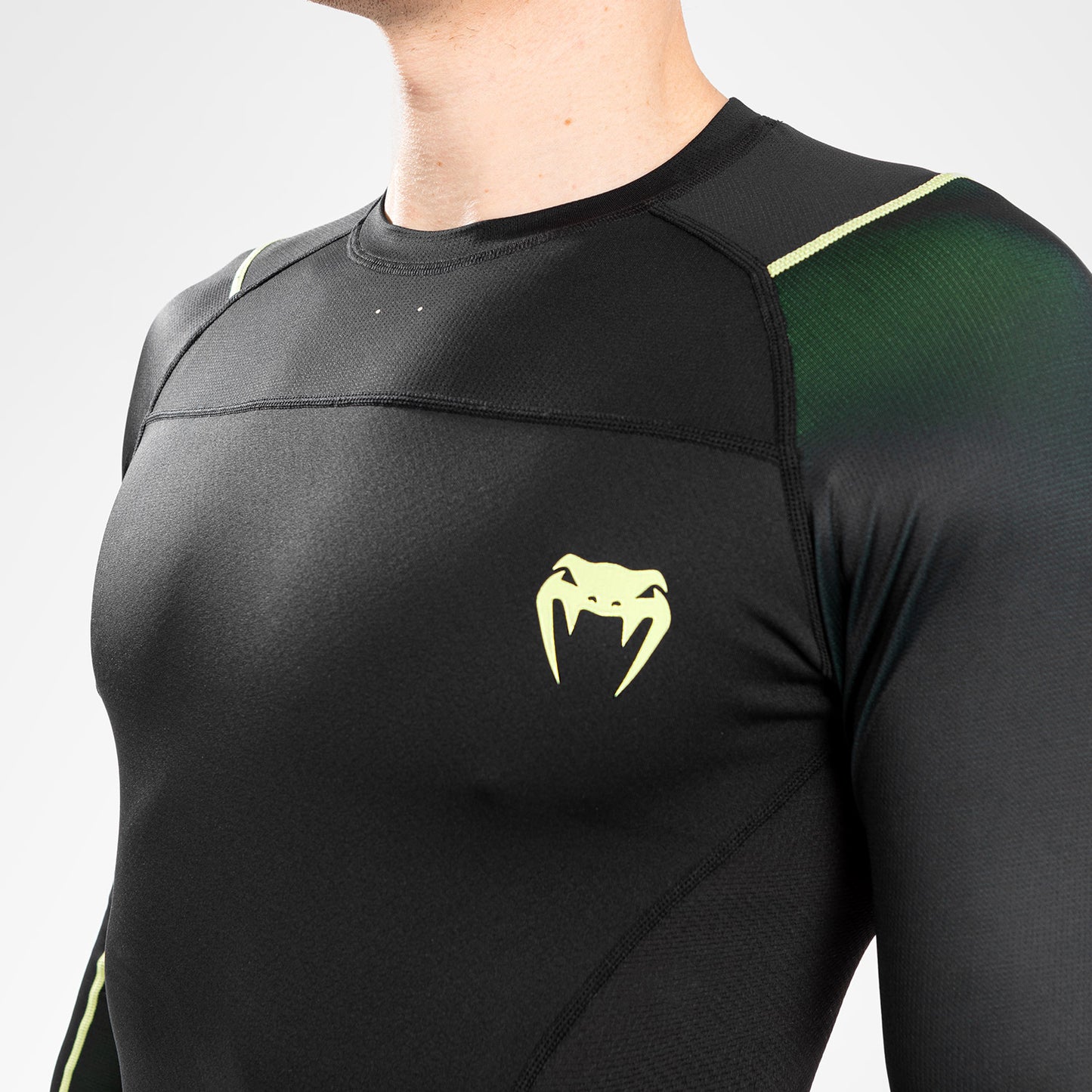 Venum Fusion 2.0  Heren-Rashguard - Lange Mouwen - Zwart/Geel