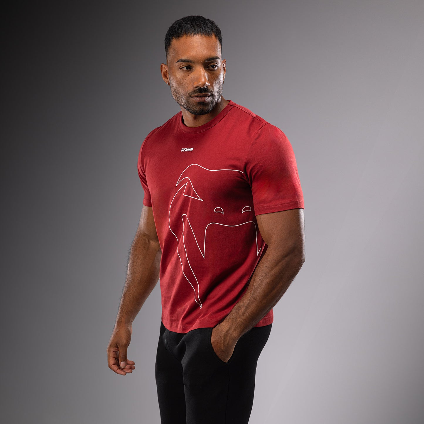 Venum Giant Connect T-Shirt - Rood Carmin