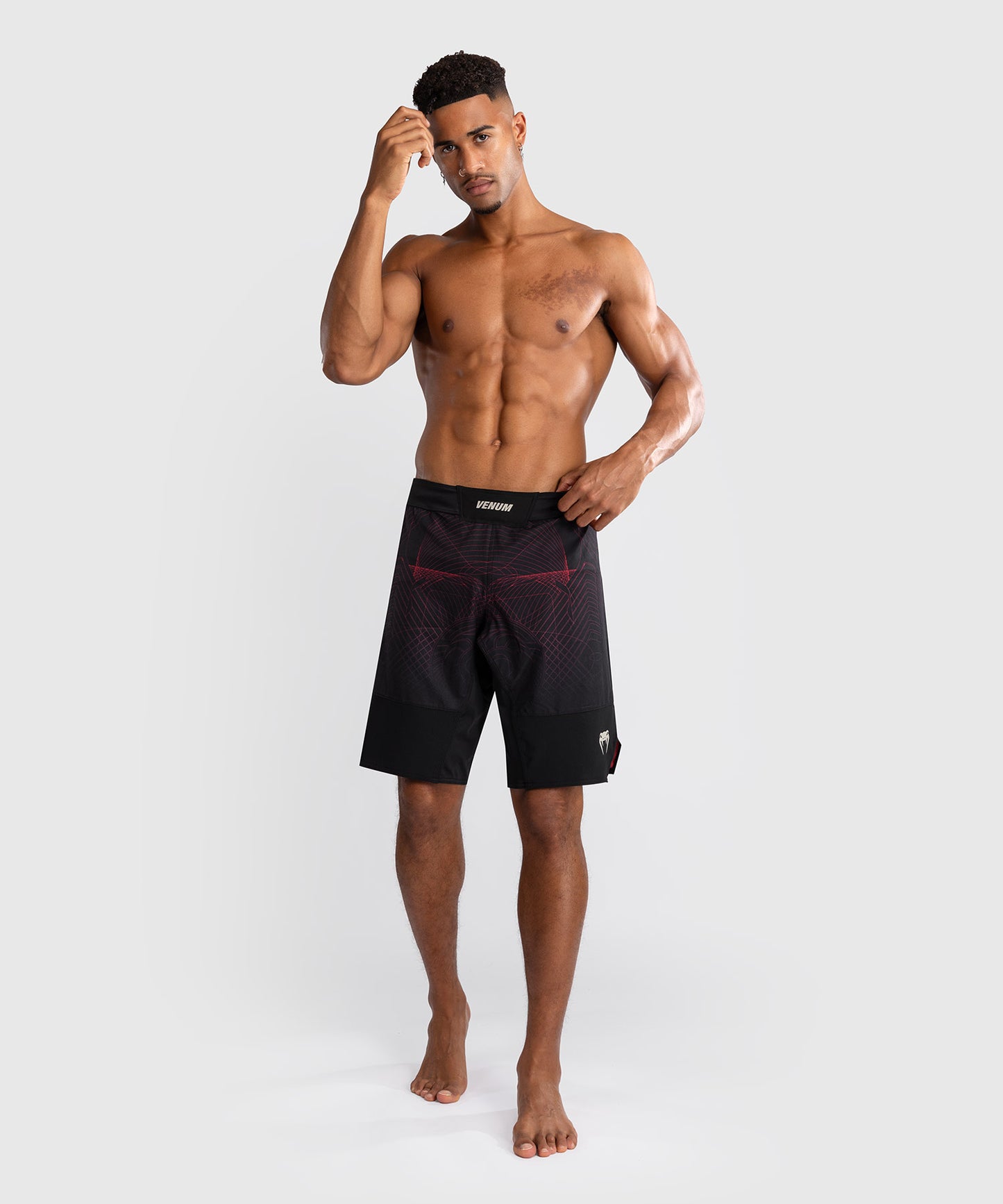 Venum G-Fit Air Fight Shorts Heren - Diepzwart / Vuurrood